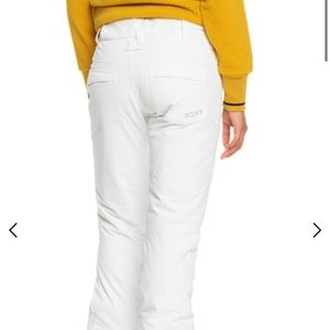 Roxy Backyard Insulated Snow Pants Bright White - Women’s Small